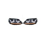 Parça World GLF13-DOUBLEUSET GOLF 7 2013- ÖN FAR SET ( ÇİFT U LED KAYAR SİNYAL OEM No: