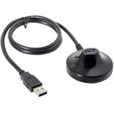Parcbeny 5552 1 Metre Usb 3.0 Standlı Dişi Erkek Uzatma Kablosu 1 Metre USB 3.0 erkek dişi uzatma dock standlı istasyonlu kablo
