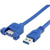 Parcbeny 9847 1.5 Metre Usb 3.0 Panel Tipi Vida Girişli Dişi Erkek Uzatma Kablosu Panele Monte Edilebilir Dişi USB Tip-A Konektör