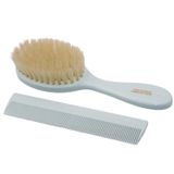Parcelona French Grooming Combo Gri 15,24 cm Selüloit Yumuşak Doğal İpek Kıllar Bebek Fırçası ve Tarak Kızlar ve Küçük Çocuklar için (Gri)