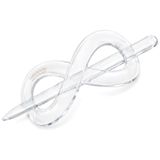 Parcelona French Infinity Medium 3 1/2 inç Selüloit Metal Ücretsiz Saç Kaydırıcı Pin Tokalı Klipsli Kadın Saç Aksesuarları Kadınlar için Topuz Kılıfı At Kuyruğu Güçlü Tutuş Kaymaz Kavrama Modaya Dayanıklı Tasarım, Fransa'da Üretilmiştir (Şeffaf)