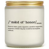 PARDIEUR Maid of Honor Hediyeleri, Nedime Teklifi Hediyeleri, Gelinden Gelin Partisi Bekarlığa Veda Düğün Hediyesi, Bestie Arkadaş Kız Kardeş için Nedime Hediyesi, Lavanta Kokulu Mum