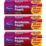 Parex 30’lu Buzdolabı Poşeti Büyük Boy 30 x 45 cm Üçlü Paket
