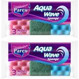 Parex Aquawave 3'lü Bulaşık Süngeri Ikili Paket