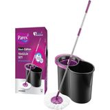 Parex Black Edition Otomatik Temizlik Seti - Döner Başlıklı Otomatik Pratik Mop Temizlik Seti