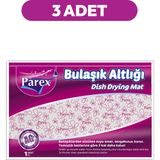 Parex Bulaşık Altlığı 46 x 30 cm Üçlü Set 3 Adet Koku Önleyici Özellikli Yüksek Emici - 1 lt