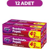 Parex Buzdolabı Poşeti Büyük Boy 4 Al 3 Öde (4*20) 30 x 45 cm 12 Paket 1 Koli
