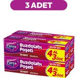 Parex Buzdolabı Poşeti Büyük Boy 4 Al 3 Öde (4*20) 30 x 45 cm Üçlü Set