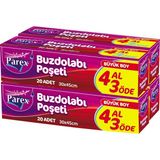 Parex Buzdolabı Poşeti Büyük Boy 4 Al 3 Öde (4*20) 30 x 45 cm