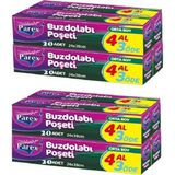 Parex Buzdolabı Poşeti Orta Boy 24 X 38 Cm 4 Al 3 Öde X 2 Set