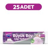 Parex Büzgülü 10'lu Çöp Torbası Beyaz Sabun Kokulu Büyük Boy 65 x 70 cm 25 Paket