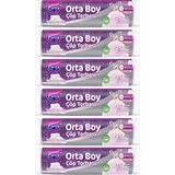 Parex Büzgülü 15'li Çöp Torbası Beyaz Sabun Kokulu Orta Boy 55 x 60 cm Altılı Paket