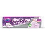 Parex Büzgülü Çöp Torbası Beyaz Sabun Kokulu Büyük 10'Lu