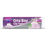 Parex Büzgülü Çöp Torbası Beyaz Sabun Kokulu Orta Boy 15'li - 55 x 60 cm