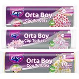 Parex Büzgülü Çöp Torbası Kokulu Orta Boy 3'lü Paket