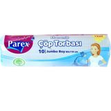 Parex Ekonomik Jumbo Boy 80x110 cm 10 Adet Mavi Çöp Torbası