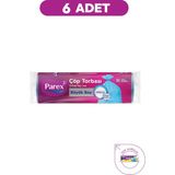 Parex Güçlü Büyük Boy Çöp Torbası 10'lu 65 x 80 cm 6 Paket Sızdırmaz ve Ekolojik
