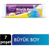 Parex Güçlü Çöp Poşeti Büyük Boy 65 x 80 cm 7 Adet - Mavi