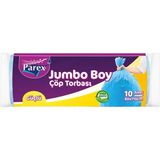 Parex Güçlü Çöp Poşeti Jumbo Boy 80 x 110 cm 10 Adet - Mavi