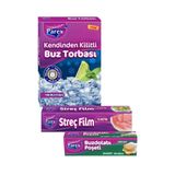 Parex Kilitli Buz Torbası Buzdolabı Poşeti Ve Streç Film Paketi