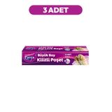 Parex Kilitli Buzdolabı Poşet Büyük Boy 12'li 26 x 28 cm Üçlü Set