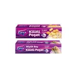 Parex Kilitli Buzdolabı Poşet Büyük ve Küçük Boy 2'li Paket