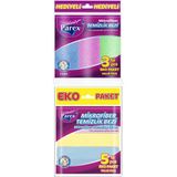 Parex Mikrofiber Karışık Renkli Temizlik Bezi 5'li ve 3'lü Eko Paket