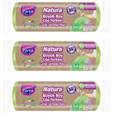 Parex Natura Büzgülü 10'lu Çöp Torbası Büyük Boy 65 x 70 cm Üçlü Paket