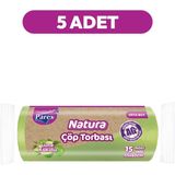 Parex Natura Çöp Torbası Orta Boy 15'li 55 x 60 cm Beşli Paket