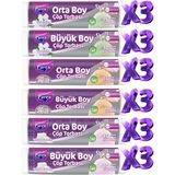 Parex Orta ve Büyük Boy Büzgülü Kokulu 18 Paket Çöp Torbası Seti
