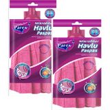 Parex Pembe Mikrofiber Havlu Paspas 2'li Akıllı Başlık ile Kolay Kullanım ve Temizlik