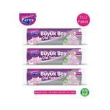 Parex Premium Büzgülü Çöp Torbası Kiraz Çiçeği Büyük Boy 10'Lu 3^Lü Paket