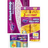Parex Rulo Temizlik Bezi Sünger ve Bulaşık Altlığı Paketi