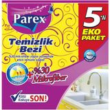 Parex Temizlik Bezi Mikrofiber Yapılı 5'li Eko Paket Yüksek Emicilik Özelliği ile