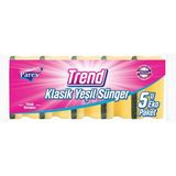 Parex Trend Klasik Bulaşık Süngeri Oluklu 5'li - Renkli - Belirtilmemiş