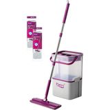 Parex Wondero Flat Şeffaf Temizlik Seti + 2 Adet Yedek Mop Avantaj Paketi - Mor