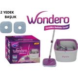 Parex Wondero Temizlik Seti + 2 Yedek Mop - Krem