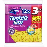 Parex Yüzde 30 3'lü Mikrofiber Temizlik Bezi Onikili Paket