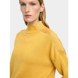 Parfois Fermuarlı Örme Kazak - Hardal Sarı - XS - S