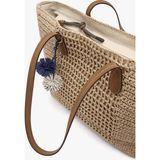 Parfois Kadın Charm'lı hasır Efektli Shopper Çanta - Standart - Natural