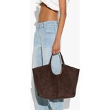 Parfois Kadın Deri Efektli Dikişli Shopper Çanta - Standart - Kahverengi