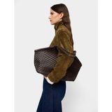 Parfois Kadın Örgülü Deri Shopper Çanta - Standart - Kahverengi