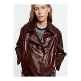 PARFOIS Kadın Rugan Biker Ceket