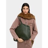 Parfois Örgülü Deri Shopper Çanta - Standart - Yeşil