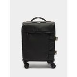 Parfois Teknik Kumaş Çekçekli Valiz Siyah 37x16x55 cm Ergonomik Tasarım ve Dört Tekerlekli