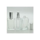 PARFÜM ŞİŞESİ 50 ML (2 ADET) İÇBÜKEY GRİ METAL VALF VE KAPAK BOŞ ŞİŞE