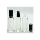 PARFÜM ŞİŞESİ 50 ML (2 ADET) SİYAH KAPAK PLASTİK VALF EYFEL BOŞ ŞİŞE