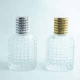 Parfüm Şişesi 50 ml (3 Adet ) Oval Noktalı Kristal Boş Parfüm Şişesi