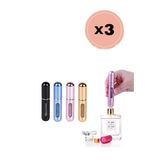 Parfüm Şişesi Çanta Içi Mini Doldurulabilir Seyahat Cep Yedek Parfüm Şişesi 5 ml 3 Adet