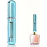 Parfüm Şişesinden Çanta Içi Mini Doldurulabilir Seyahat Cep Yedek Parfüm Şişesi 5 ml, Makyaj Organizer, (1 Adet) (Buz Mavisi)